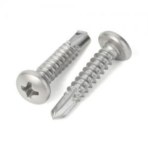 Cross Pancake Head Sheet Metal Screws 304 Stainless Steel - #10 x 1"