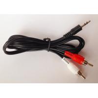 China 1.2M length 2 RCA to 3.5 stereo AV cable For IPOD / IPHONE DVD players on sale