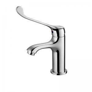 Bathroom Mixer Taps Washroom Basin Faucet Chrome Single Lever Hot Cold Water Basin Tap