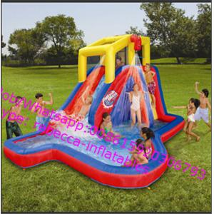 China  CE Kids Indoor / Outdoor Inflatable Water Slides Toys With PVC Tarpaul  Inflatable Backyard Waterslide supplier