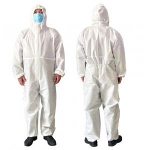 Breathable Disposable Isolation Gowns , Latex Free Disposable Protective Coveralls