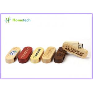 China Swivel USB 3.0 Flash Drive , small wooden usb drive logo FOR Gift supplier
