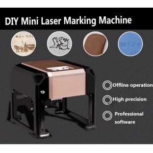 Mini 3W DIY CO2 Laser Engraving Machine / Portable Desktop Laser Engraver For Wood / Paper / Leather