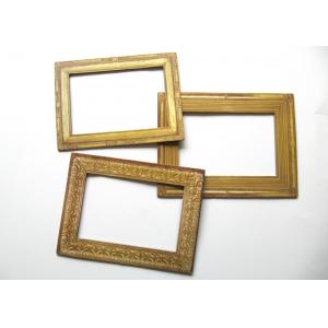 China Blank Golden Fridge Magnet Photo Frame / Advertising Magnetic Picture Frames supplier
