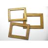 Blank Golden Fridge Magnet Photo Frame / Advertising Magnetic Picture Frames