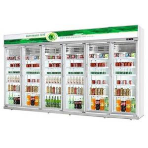 China Portable Five Glass Door Upright Display Cooler / Supermarket Beverage Fridge supplier