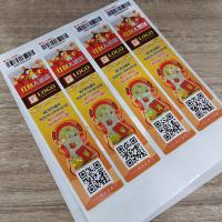 China Custom Waterproof QR Code Security Labels Die Cut Roll Scanning Product Label on sale