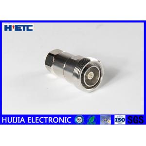 China RF Straight Female Din Connector , TFE Insulators 50ohm 1/2 Coaxial Cable Adapter supplier