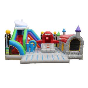 Outdoor 8*6*4.9m Inflatable Play Park Bounce Trampoline Missile