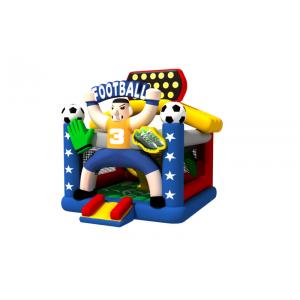 Quadruple Stitching Kids Inflatable Bounce House Football Soccer Theme Commercial Party Bounce