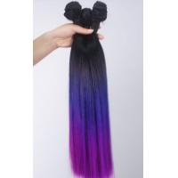 China Soft Bond Long Synthetic Heat Resistant Hair Extensions Silky Straight 20 Inch on sale