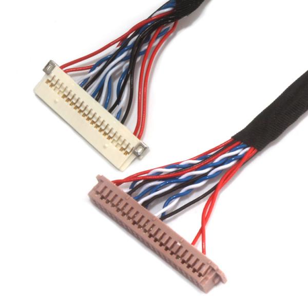 UL Micro Coax Cable Assemblies , JAE HRS Lvds Cable 30 Pin Fi X30 To Df13 30ds 1