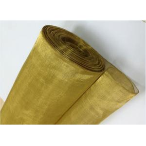 Decorative Brass Wire Mesh SWG37 50X50 Mesh Golden / Yellow Color