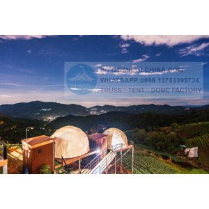 China 100km/H Outside Geo Glamping Dome Tent With Fireplace wholesale