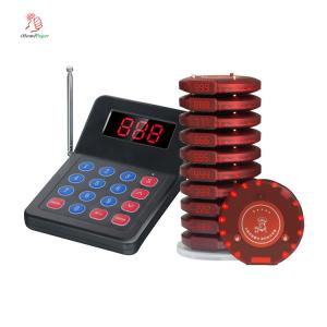 wireless long range restaurant electric remote control vibrators coaster pager for calling guest to pick up order