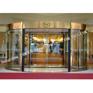 Modern Electrical Revoling Glass Facade Doors For Hotel or Shopping Mall Lobby