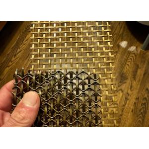 Sgs Ss304 Architectural Woven Wire Mesh In Rolls Antique Brass Plated