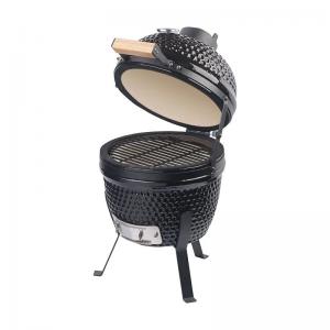 54x42.5x41.5CM 2 In 1 Kamado Ceramic Kettle Grill For Outdoor Cool Camping BBQ