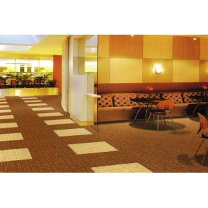 China Environmental Padded Carpet Tiles With Brown Tufted PCV Backing wholesale