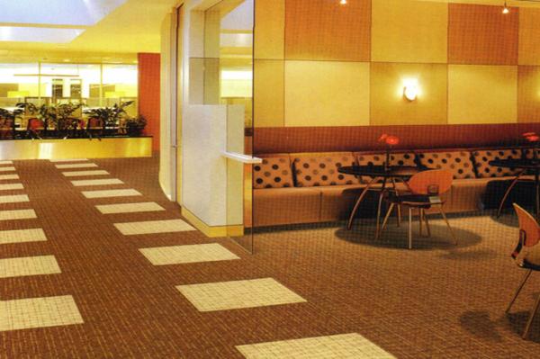 Environmental Padded Carpet Tiles With Brown Tufted PCV Backing