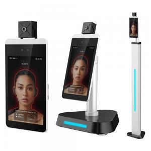 China 8inch Non Contact Human Body High Temperature Detection Face Recognition Kiosk supplier