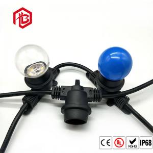 Conector impermeable plástico de la base ip67 ip68 de la lámpara del PVC del zócalo de la luz del tenedor de la lámpara E27