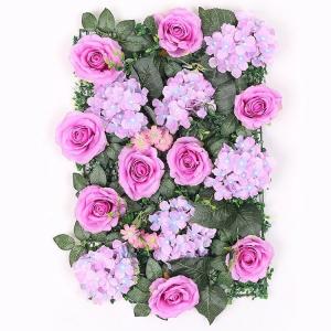 China Background Wedding Wall Flower Hydrangea with Rose Artificial Silk Flower Wall supplier