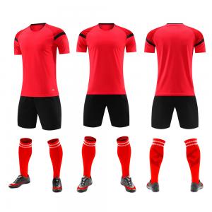 Customization Plain Red Soccer Jersey Plain Full Set Soccer Uniforms