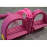 China Rose Elastic Sit Up Equipment 4 Resistance Tubes Tension Foot Pedal on sale