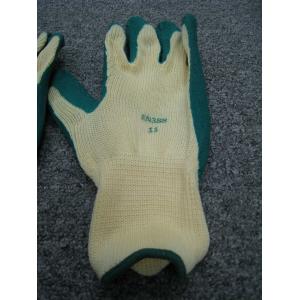 Working Latex Safety Gloves / Cotton Interlock Liner Crinkle Latex Gloves