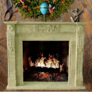 Yellow Stone Marble Fireplace Surround