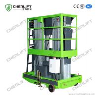 China 8 Meters Platform Height Double Mast Mobile Aerial Work Platform with 200Kg Loading Capacity on sale