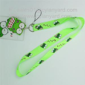 Printed polyester id card holder lanyard with printed plastic pocket