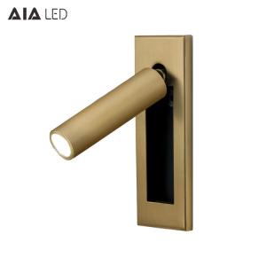 Adjustable recessed led reading light/flexible bed wall light/led bedside wall light hotel