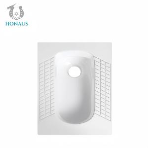8 Inches Drainage Squatting Pan Toilet White Ceramic Front Back Flush