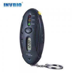 Black Led Lights Show Breathalyzer Alcohol Tester With Timer Quick Response For Drive Safety