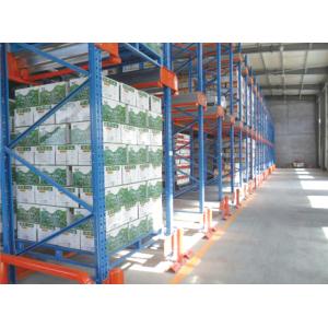 China Blue FIFO Shuttle Racking System , Metal Warehouse Shelving Racks Customized Size supplier
