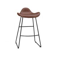 China Leather Kitchen Industrial Bar Stools / Iron Base Industrial Bar Chairs on sale