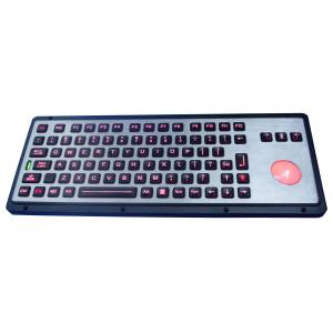 China Industrial Metal Keyboard  with Backlit Trackball Robust IP65 Panel Mount supplier