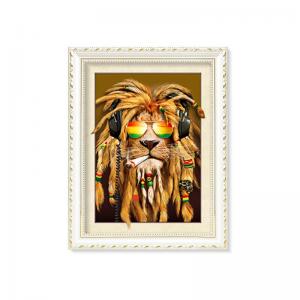 China Vivid Tiger Image 3d Lenticular Image For Home 0.76mm Thickness 3d Animal Pictures supplier