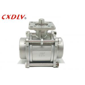China Stainless Steel SS316 Female Threaded Ball Valve with High Platform for Actuators supplier