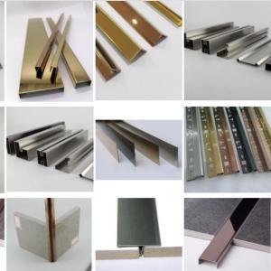 JIS Stainless Steel Tile Trim Decorative U Profile With V Groove