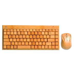 Creative bamboo computer keyboard set wholesale wireless keyboard and mouse