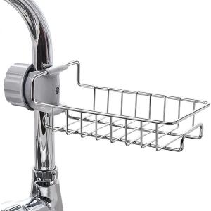 China Hanging Kitchen Faucet Rack Sponge Holder Sink Caddy Organizer supplier