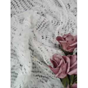 White 3D Floral Lace Fabric Children Dress Fabric Crochet Lace