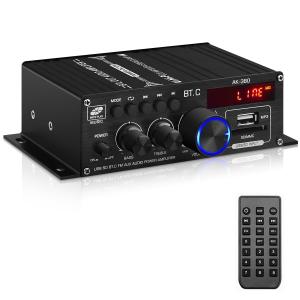 China AK-380 Amplificateur de puissance audio USB SD 400W 2.0 CH HiFi Stéréo haut-parleur AMP Bluetooth 5.0 Amp Récepteur avec télécommande pour la maison supplier