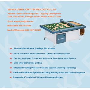 end Garment Cutting Machine with All Aluminum Countertops Blue Frame Silver Case