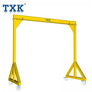 China 1 Ton Hand Push Mobile Gantry Crane With Electric Chain Hoist And Trolley supplier