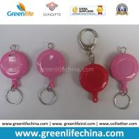 China Pink/Red Lovely Retractable Key Reel Holder Custom Accessory on sale
