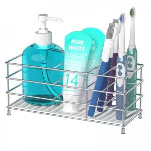 Durable Rust and Slip Resistant Toothbrush Holder Bathroom Accessories Organizer with 7 Slots